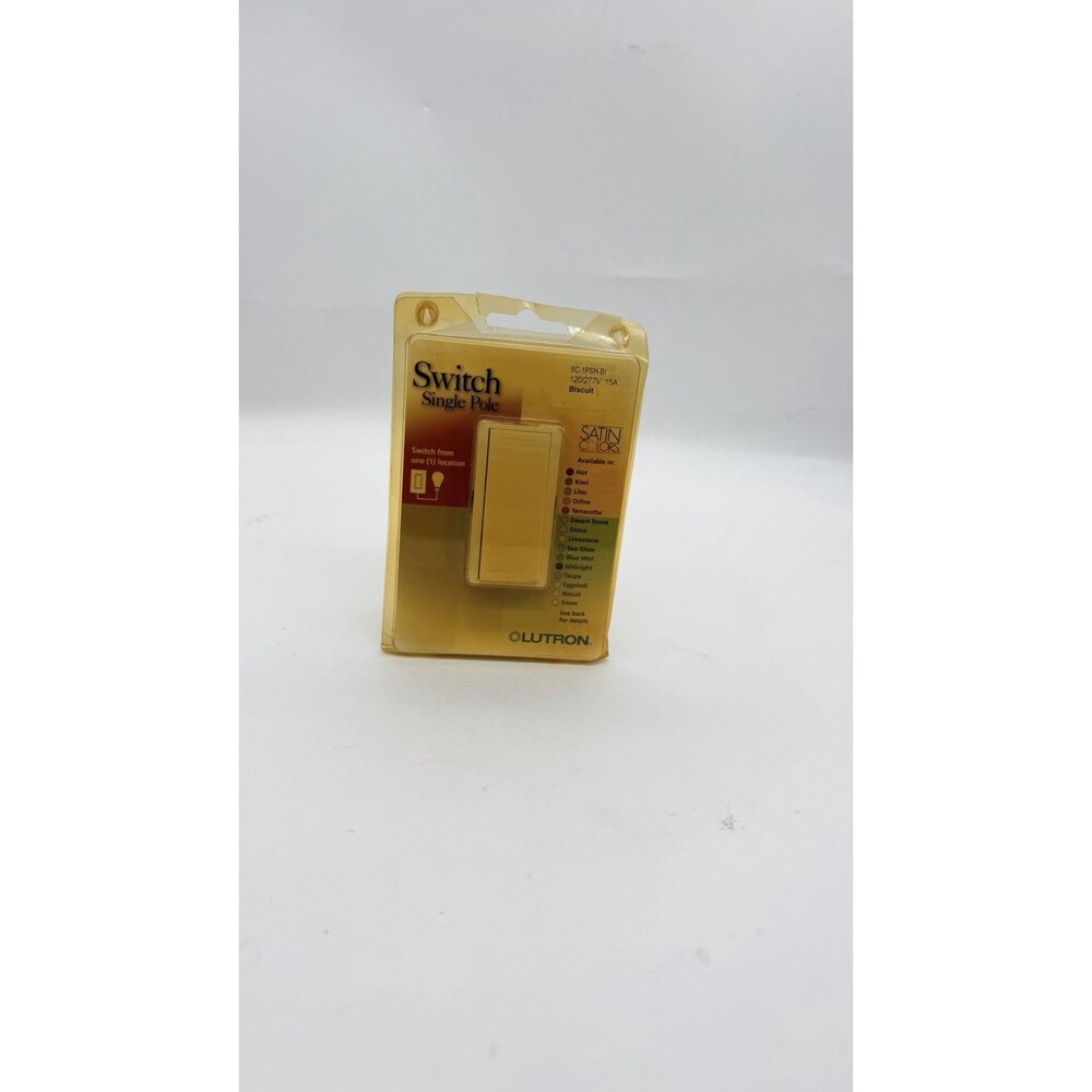 Lutron SC-1PSH-BI Satin Colors Single Pole Switch Biscuit 15A 120/277V NEW
